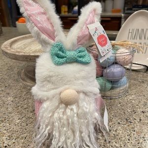 Easter Bunny Gnome Pink NEW Adorable! Fur Ears